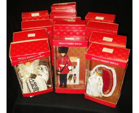 PEGGY NISBET DOLLS: A COLLECTION OF COSTUME AND PORTRAIT DOLLS,  including Anne Boleyn and Henry VIII (13) all boxed Conditio