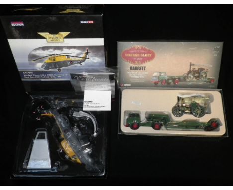 CORGI: VINTAGE GLORY OF STEAM: 'A BEDFORD TK LOW LOADER & GARRETT TRACTOR, 'PRINCESS ROYAL'' (model 22402) and a Corgi: Aviat
