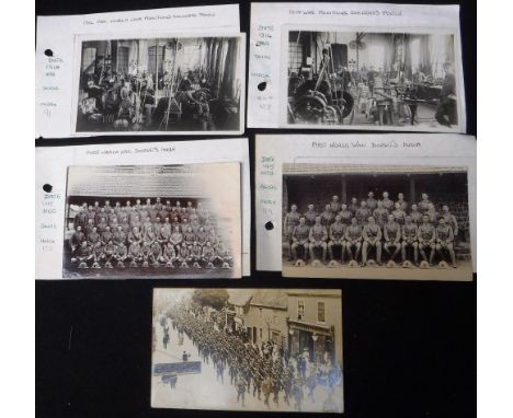 FIRST WORLD WAR & POOLE/DORSET INTEREREST: a postcard of 'Poole High Street, with recruits marching, Circa 1914', two of '191
