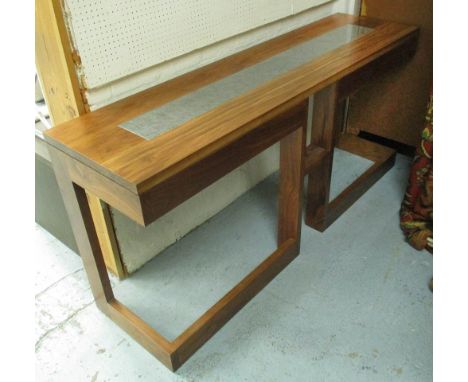 CONSOLE TABLE, Tree Couture limited edition (25), 'Glamourous Butler', American black walnut, with inlaid decorative glass pa