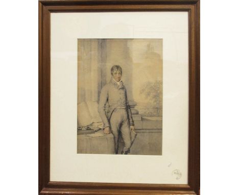 ALEXANDER POPE 'Portrait of William Gilles', pencil and watercolour (provenance: Christie's Irish sale 10 May 2007) 29cm x 21
