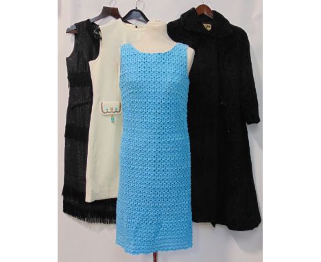A collection of vintage 1960s/70s ladies clothing including crimplene dresses by Montessa (18) and Liza Peta (18), full lengt