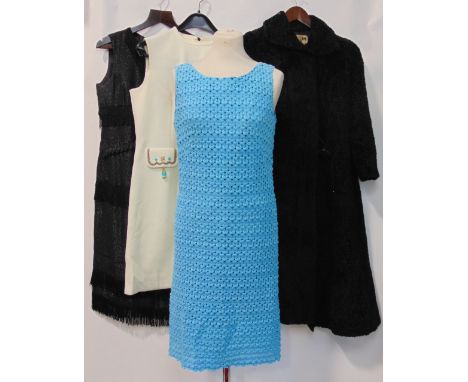 A collection of vintage 1960s/70s ladies clothing including crimplene dresses by Montessa (18) and Liza Peta (18), full lengt