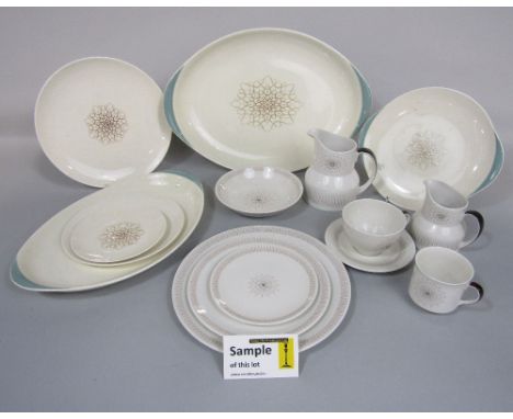 An extensive collection of Royal Doulton Morning Star pattern dinner and tea wares including nine dinner plates, twenty seven