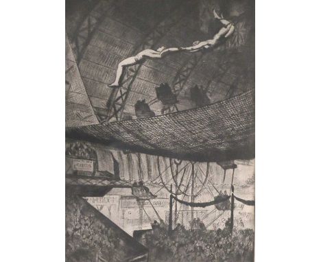 Dame Laura Knight RA, RWS, RE, RWA, PSWA, DBE (1877-1970)"Acrobats" (1925)Lithograph, together with an etching after John Sel