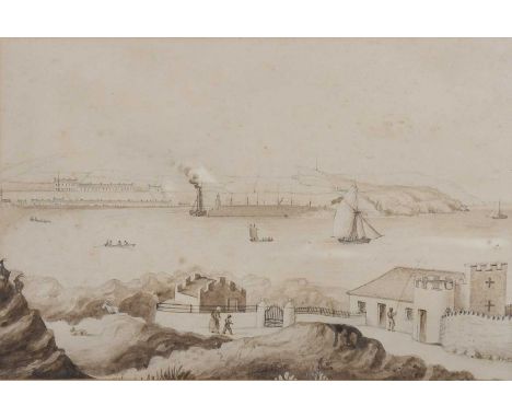 R. McMieken (19th Century)"Logan Fishpond, 1857"Titled mount, watercolour, 22cm by 33cm; together with two further signed wor
