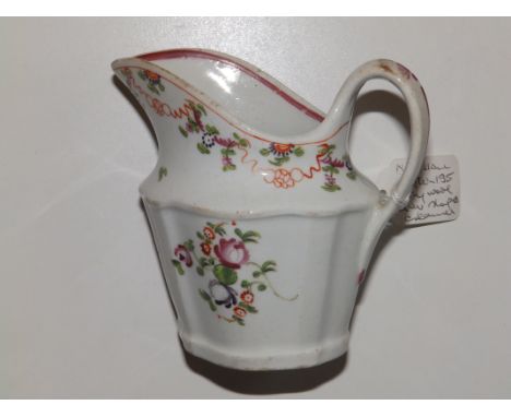 A New Hall silver shaped cream jug – pattern 195