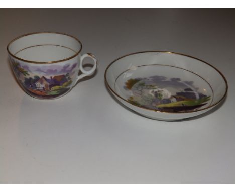 A New Hall tea bowl and saucer – pattern 984 (2)