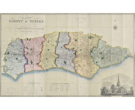 Sussex. Figg (William), Map of the County of Sussex from an Actual Survey made in the Years 1823 &amp; 1824, Corrected to the