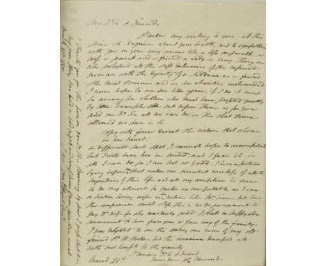 Turner (Mary Dawson, 1774-1850). A bound collection of 71 letters of condolence addressed to Dawson Turner on the death of hi