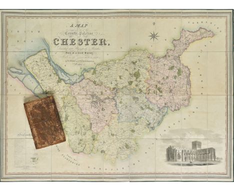 Cheshire. Swire (W. &amp; Hutchings W.F.), A Map of the County Palatine of Chester, Divided into Hundreds &amp; Parishes from