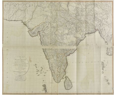 India. Laurie (Robert &amp; Whittle James, publisher), A New Map of Hindoostan from the latest authorites made by Major James