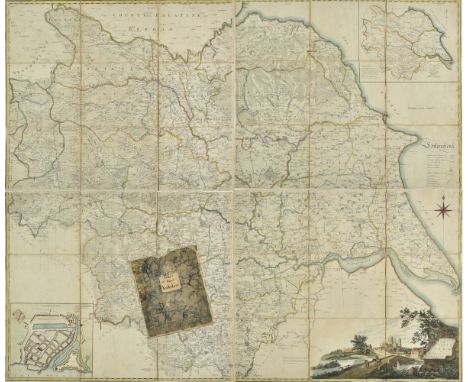 Yorkshire. Tuke (John), Map of the County of York by John Tuke, Land Surveyor, MDCCLXXXVII, [1787], engraved map with contemp
