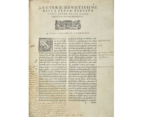 Castelvetro (Giacomo, 1546-1616; former owner). Lettere devotissime della beata virgine santa Caterina da Siena, nuovamente c