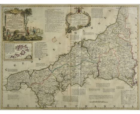 * Cornwall. Kitchin (Thomas), A new improved map of Cornwall from the best surveys &amp; Intelligences Divided into Hundreds.