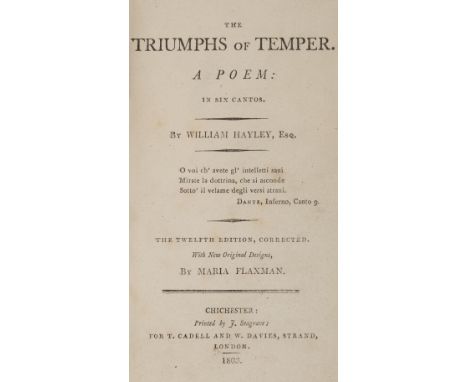 Blake (William, illustrator). The Triumphs of Temper. A Poem : in six cantos, by William Hayley, 12th edition, Chichester, 18