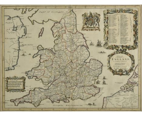 * England and Wales. Ogilby (John), A New Map of the Kingdom of England &amp; Dominion of Wales. Whereon are Projected All ye