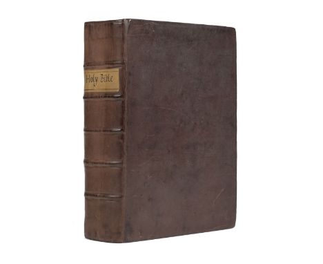Bible [English]. [The Bible, London: Christopher Barker, 1584], lacking a-d8 & e1 (general title and following 8 preliminary 