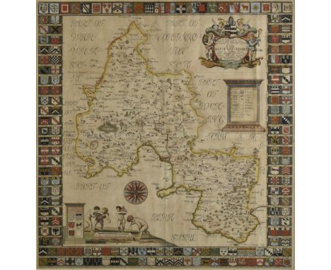 * Oxfordshire. Plot (Robert), The Map of Oxfordshire, [1677], [1677], hand coloured engraved map, decorative cartouche, milea