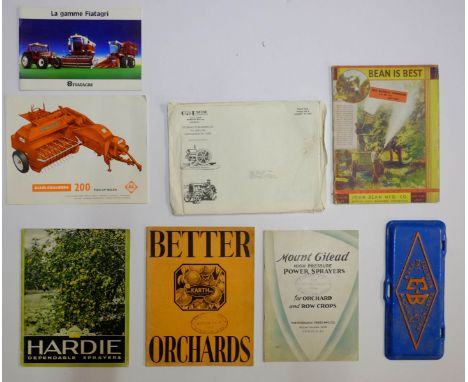 Tractors. A large collection of over 100 tractor and stationary engine manuals, brochures, magazines and literature, circa 19