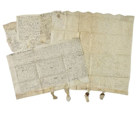 * Buller (Sir Richard, c.1578-1642). Indenture for the sale of land in Saltash, Cornwall, 1632, to an Anthony Groope of ?Laun