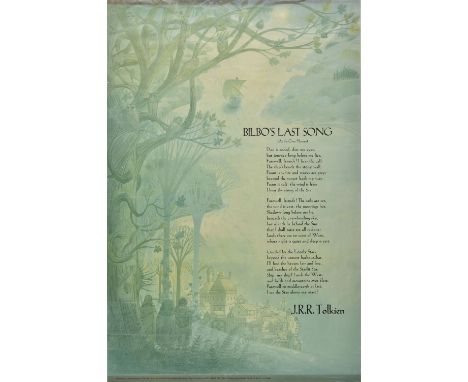* Tolkien (J. R. R.). Baynes (Pauline), Bilbo's Last Song. George Allen &amp; Unwin, 1974, colour printed poster, slight crea