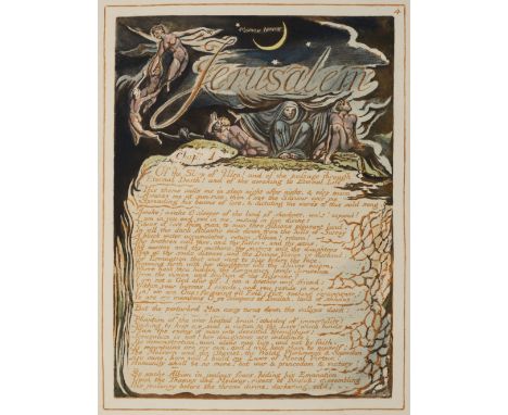 Blake (William). Jerusalem. A Facsimile of the Illuminated Book, Trianon Press, circa 1950, colour facsimile illustrations, o