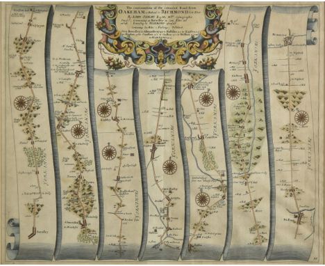 * Ogilby (John). The Continuation of the extended Road from Oakeham in Rutland to Richmond com Ebor..., The Continuation of t