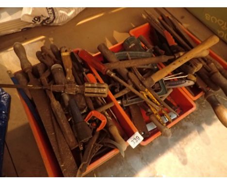 Large collection of hand tools in three trays