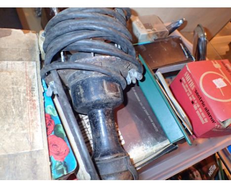 Tray of collectables including wristwatch phone Smiths alarm clock etc