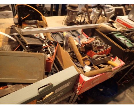 Three boxes of household tools fittings and drills CONDITION REPORT: The electrical items included in this lot have been PAT 