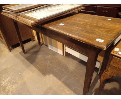 Narrow long dark wood console table L: 140 cm CONDITION REPORT: 