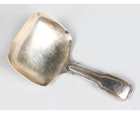 A GEORGE III FIDDLE PATTERN CADDY SPOON.  Birmingham 1816. Maker: J.W. Joseph Willmore