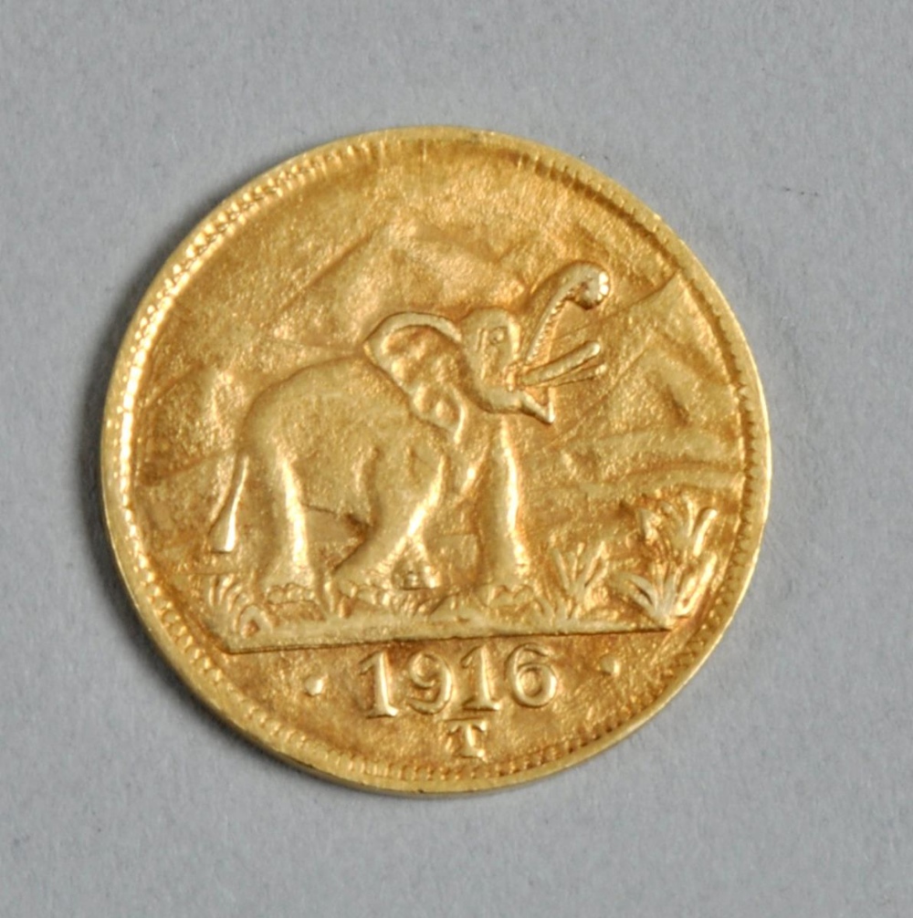 アンティークコイン 金貨 German East Africa 1916 T 15 Rupien Gold