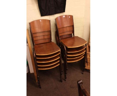 Set of ten vintage stacking chairs, Steel Style Furniture, Croxdale.