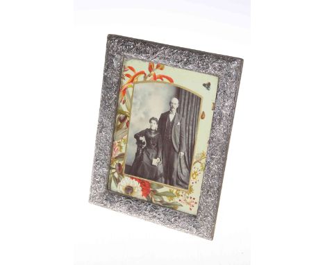 Edwardian silver mounted easel photograph frame, Birmingham 1907, 24cm by 19cm (wear to highlights).