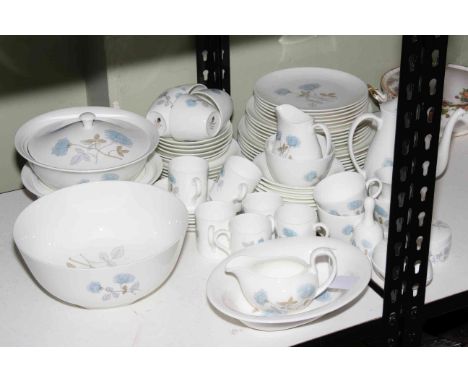 Wedgwood Ice Rose part tea and dinner service, approximately 65 pieces.