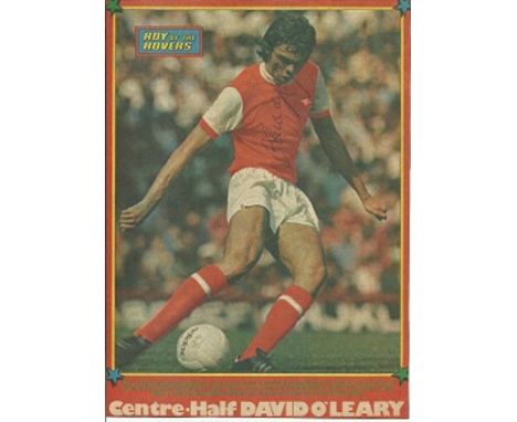David O’Leary ( Arsenal) signed Roy of Rovers magazine cutting. Good condition 