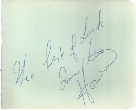 Frankie Howerd signed vintage autograph album page. Good condition 
