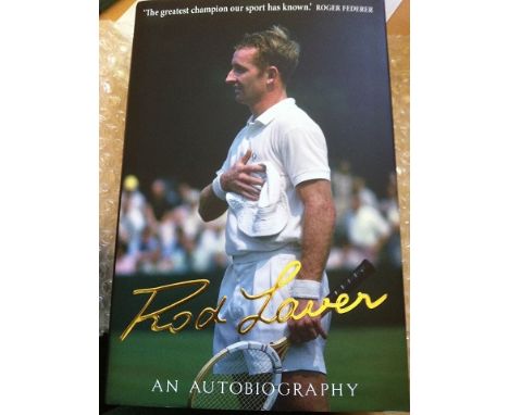 ROD LAVER-Hardback FIRST EDITION book, brand new and unread (opened only for the photo of the signature to be taken) signed b