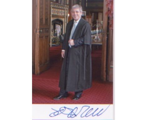 John Bercow, Speaker of the Commons. P/C portrait. Excellent. 