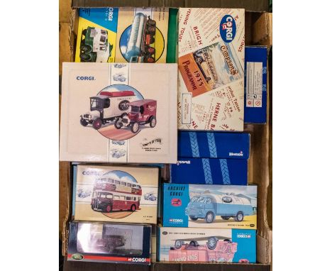 3 Boxes of Modern issue Corgi Classics, Mainly, Truck, Vans, Buses, Lorries. Alao includes a Landrover , Edinburgh  CT Traffi