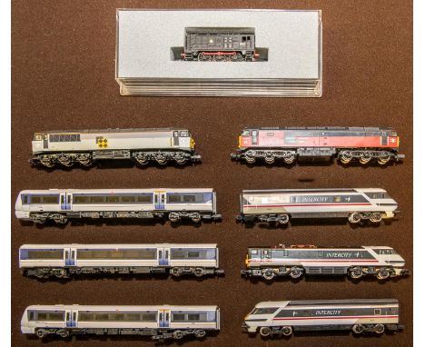 A quantity of Grafar 'N' gauge Motive Power items. BR class 08 0-6-0 Diesel Shunter, RN 13029, boxed. A BR class 47 Co-Co Die