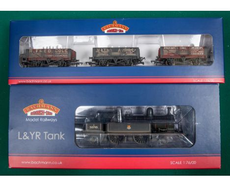 2x Bachmann Branch-Line Model Railways. A L&amp;YR 2-4-2 Tank Locomotive RN 50795 (31-167DC). BR Black Early Emblem, Weathere