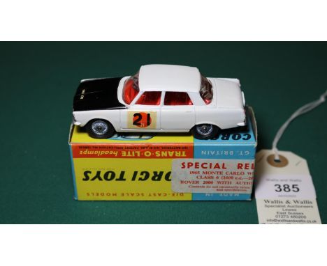 Corgi Toys Special Release! Rover 2000 (322). '1965 Monte Carlo Winner in Class 6 (1600cc-2000cc) Rover 2000 with Authentic T