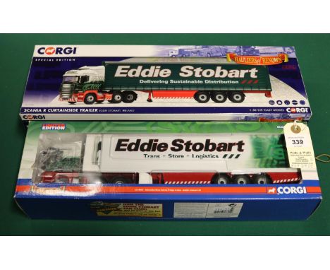 2 modern Corgi Limited Edition/Special Edition "Hauliers of Renown" series articulated trucks. Mercedes-Benz Actros Fridge Tr
