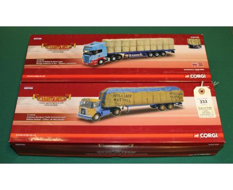 2 modern Corgi Limited Edition "Hauliers of Renown" series articulated trucks. Atkinson Borderer Trailer &amp; Canvas Load, W