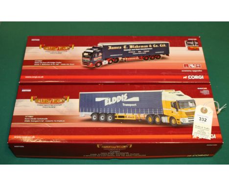 2 modern Corgi Limited Edition "Hauliers of Renown" series articulated trucks. Iveco Stralis Curtainside Elddis Transport Ltd