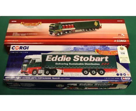 2 modern Corgi Limited Edition/Special Edition "Hauliers of Renown" series articulated trucks. DAF 105 Open Curtainside With 