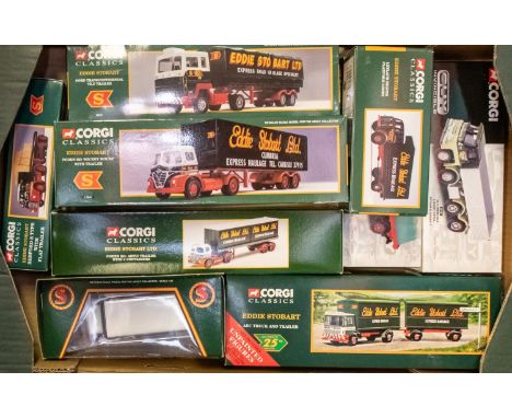 10 Corgi Classics. Including Eddie Stobart: Foden S21 with Semi-Trailer. Ford Transcontinental with Tilt Semi-Trailer. AEC Tr